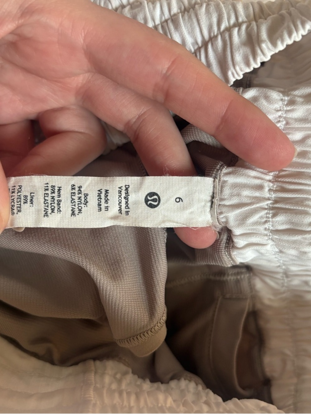 lululemon athletica White Women's Athletic Running Shorts - Picture 4 of 4